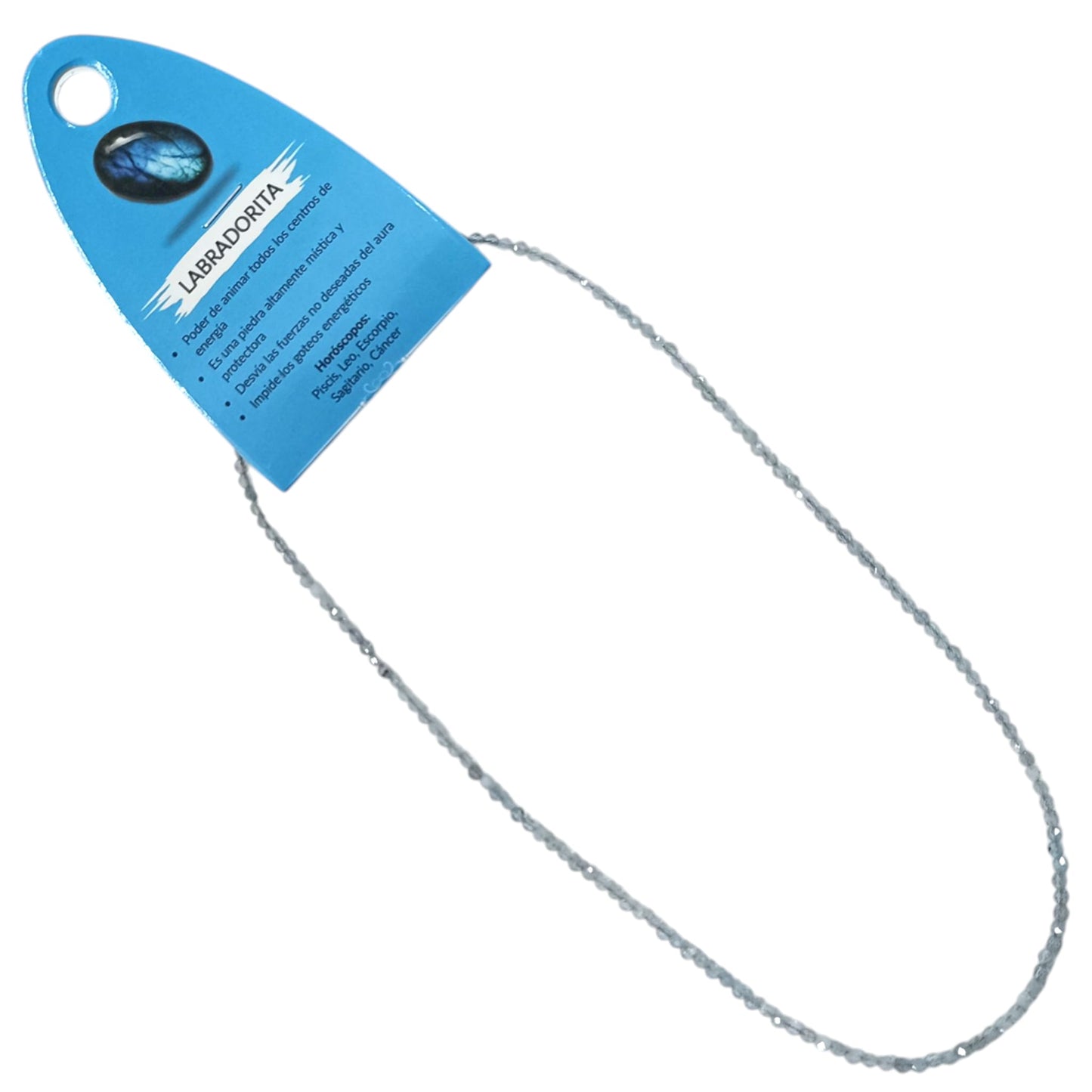 600603687 Collar Labradorita 2 mm Facetada 40+5 Cms Cierre Acero