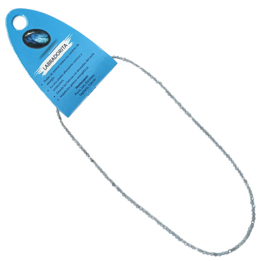 600603687 Collar Labradorita 2 mm Facetada 40+5 Cms Cierre Acero