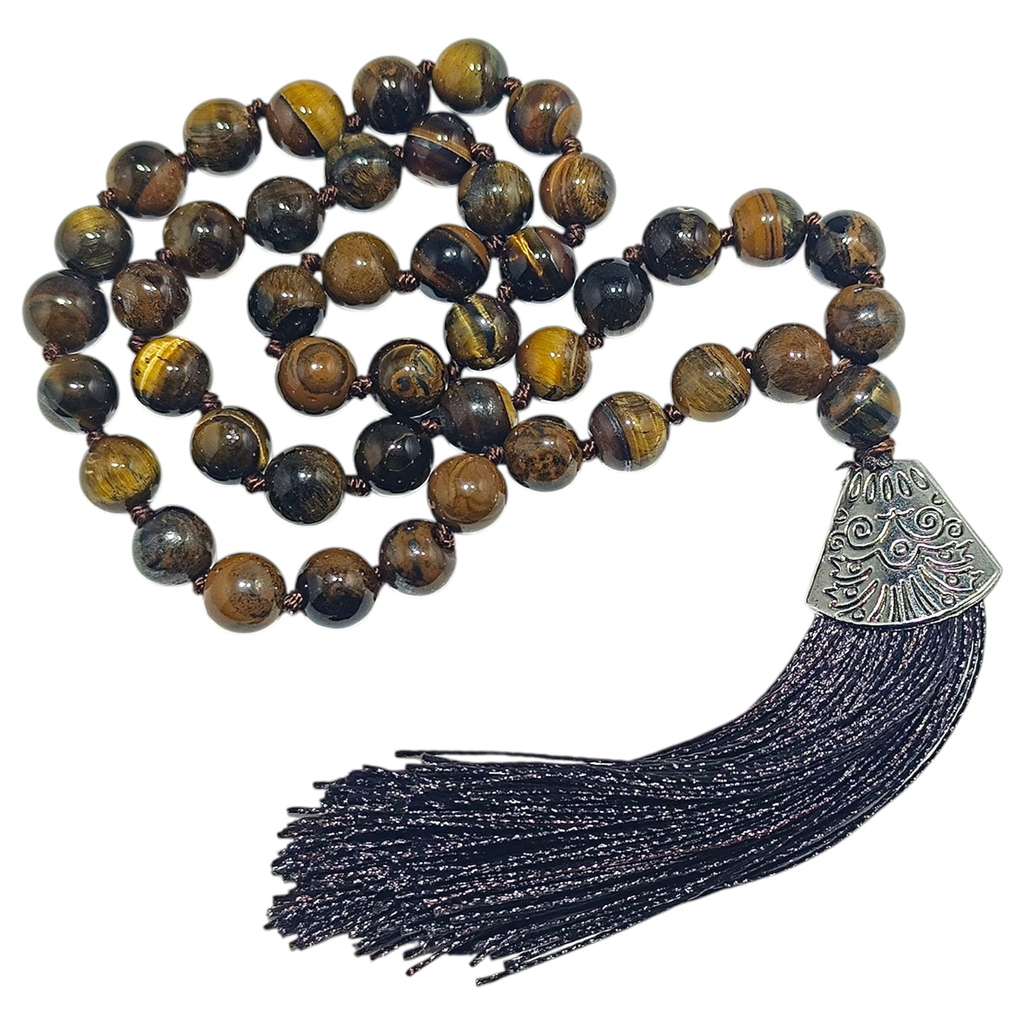 Codigo Sagrado 45 Cuentas Ojo De Tigre Bola 8mm 600101464-09