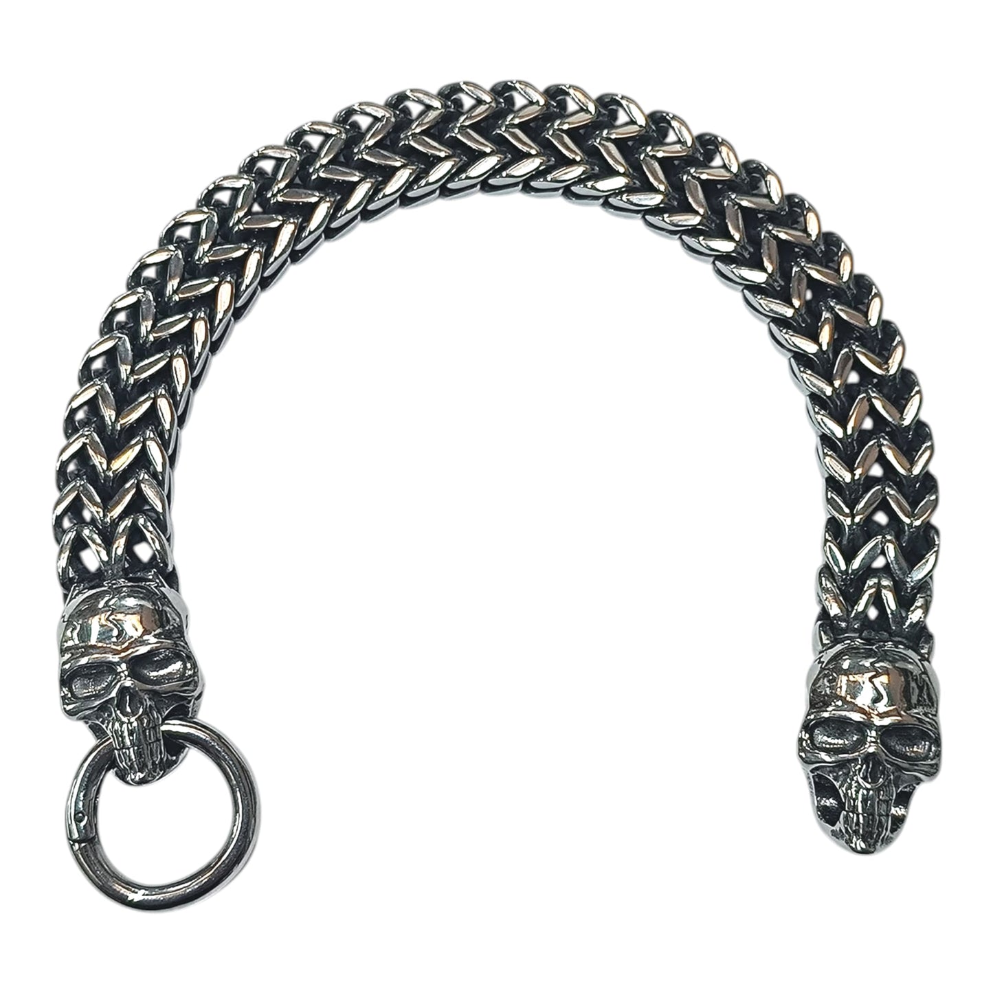 Pulsera Acero 21 Cms Cierre De Calavera 600103481-03