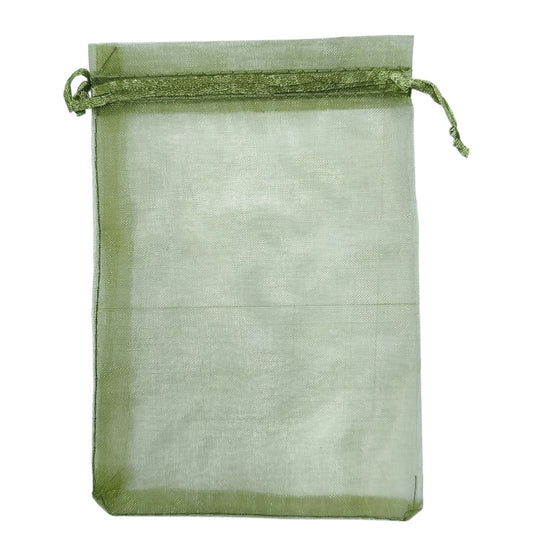 Paquete 100 Bolsas Organza Color Verde 10x15 Cms Aprox 600104582