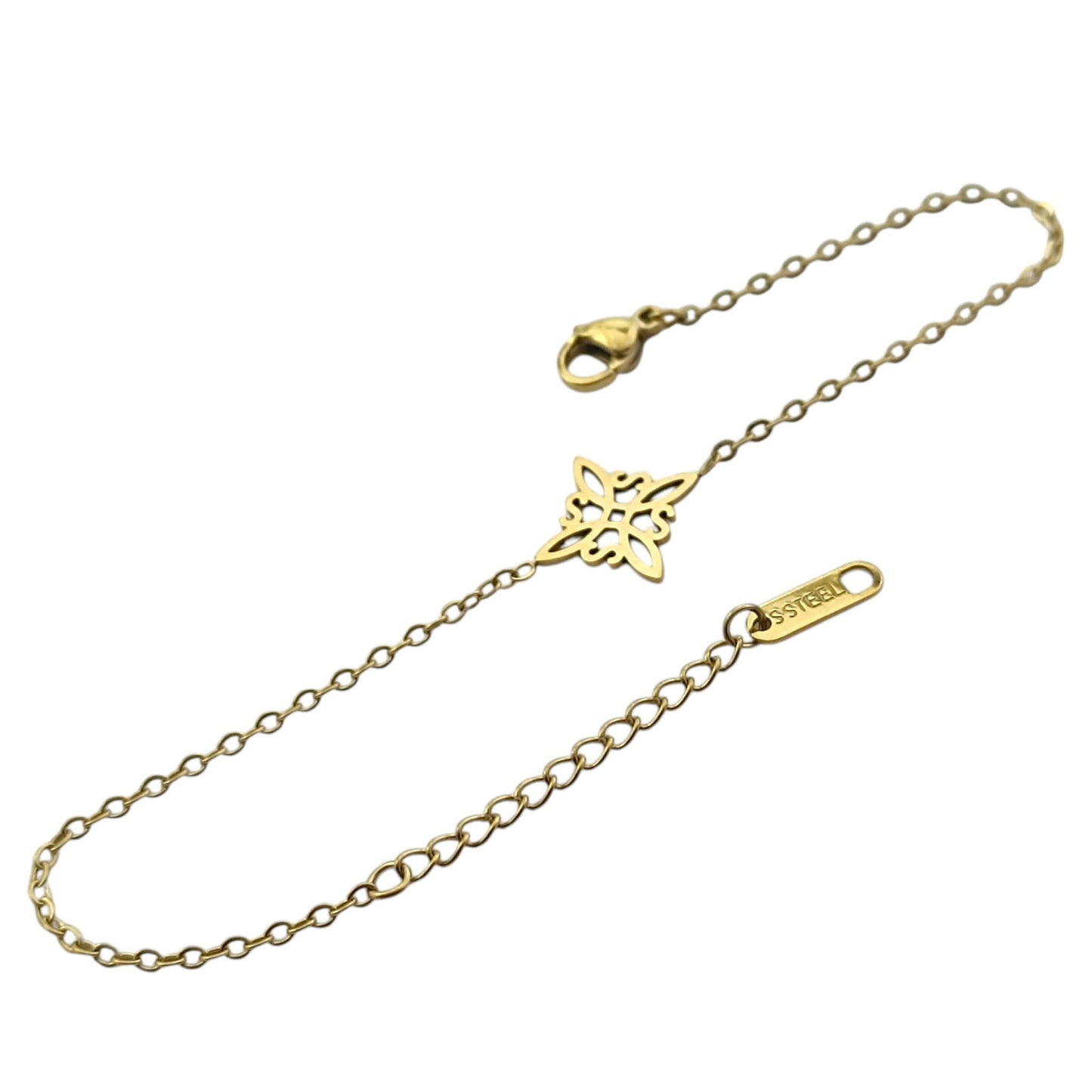 Pulsera Acero Con Dije Nudo De Bruja Largo 18cms Aprox Ref: 600104444-04