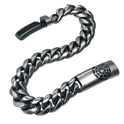 Pulsera Acero 21 Cms Cierre Grabrado Tela De Araña 600103479-05