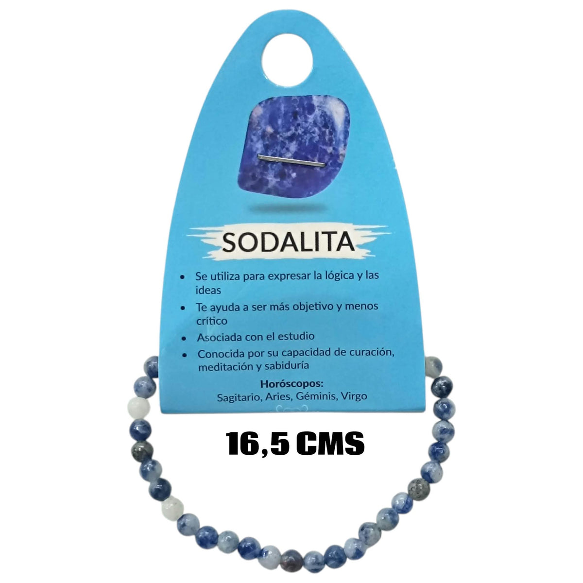 Pulsera Elastica Infantil 16,5 Cms Aprox Piedra Sodalita 4 mm 600104508-16