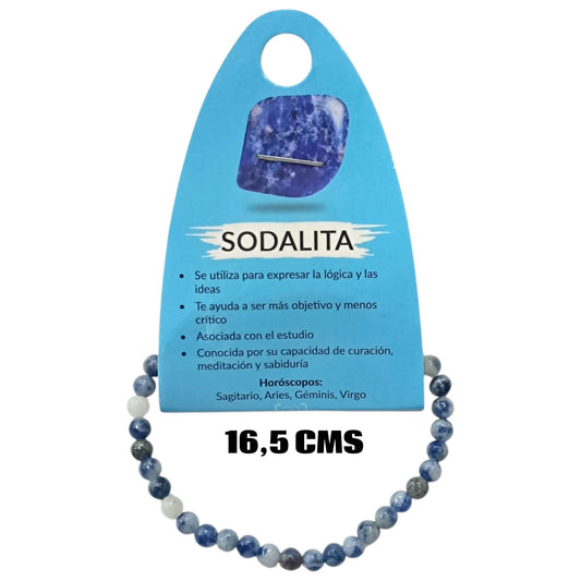 Pulsera Elastica Infantil 16,5 Cms Aprox Piedra Sodalita 4 mm 600104508-16