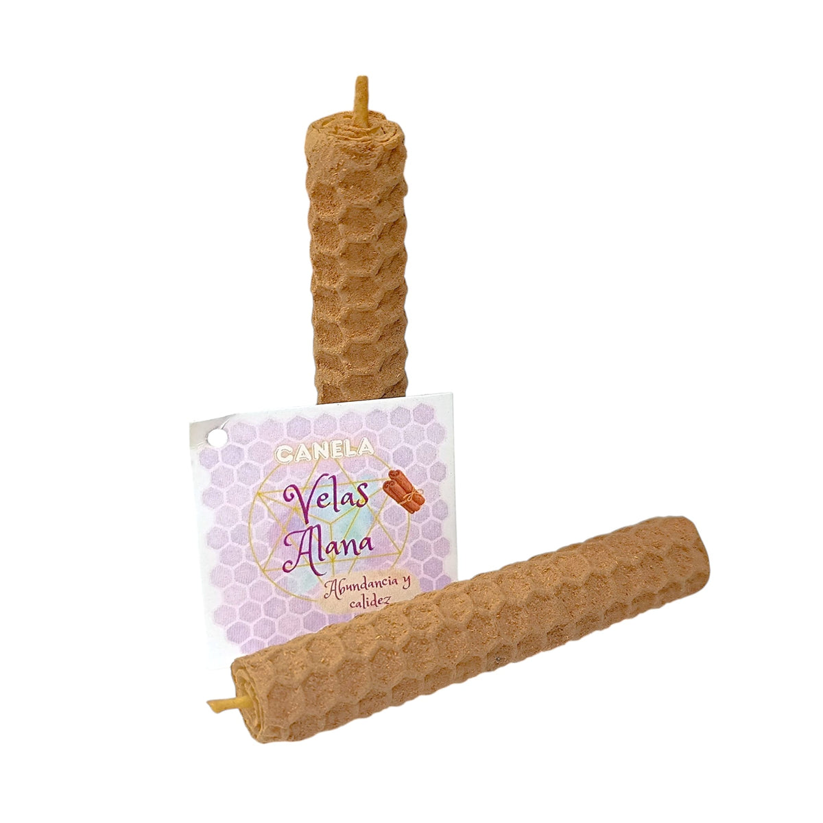 Vela Miel Ritualizada de Canela – Abundancia y Calidez 8 x 1.5 Cms (2 Uds) 61764