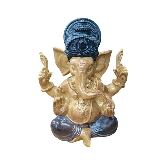 Figura Ganesha En Resina 24 Cms Aprox Color Negro/Marron Ref: 600104478