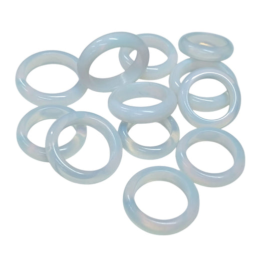 Paquete 12 Anillos Piedra Opalina Tallas Surtidas 600103400