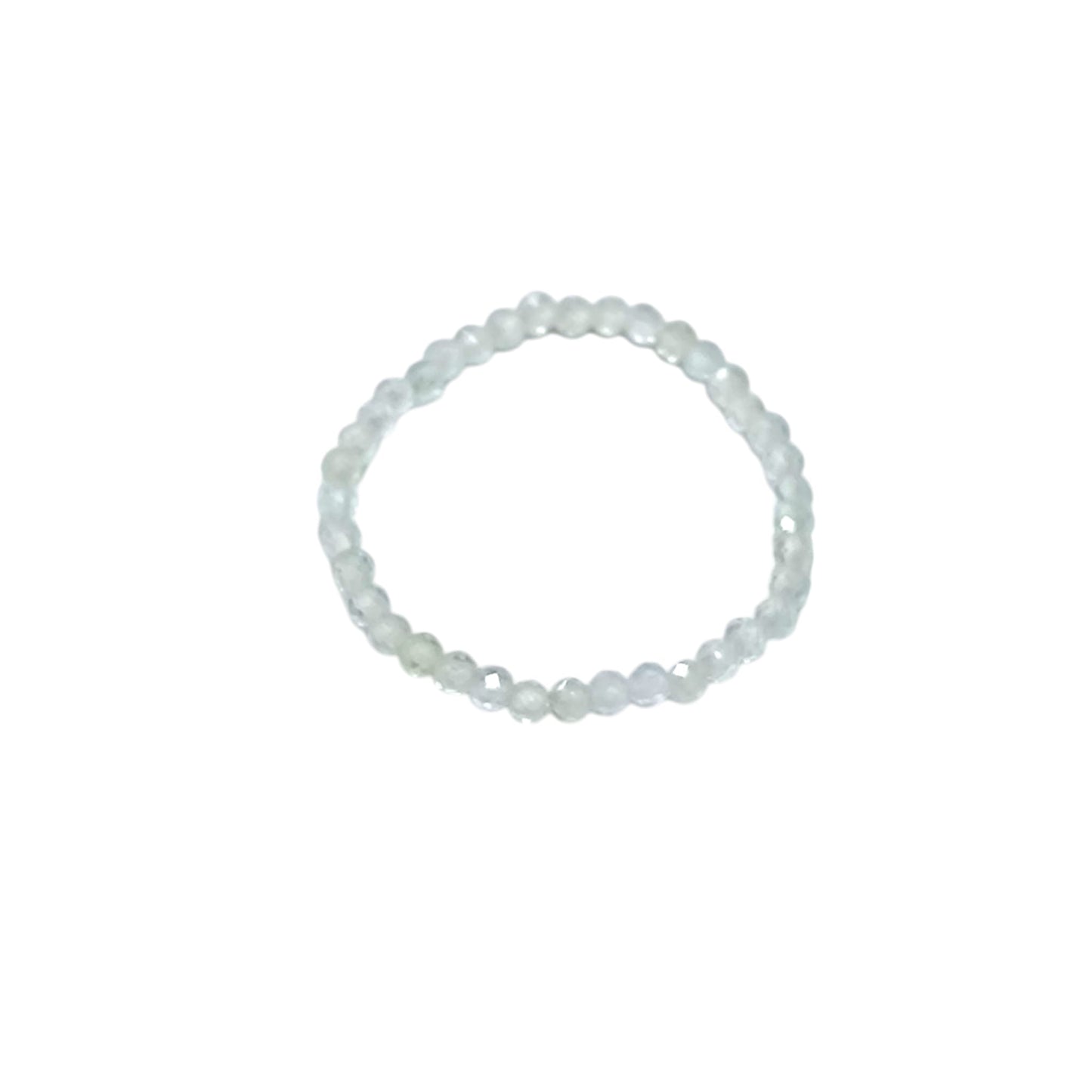 Paquete 3 Anillos Elastico Piedra Natural Cuarzo Limon 2 mm Facetado