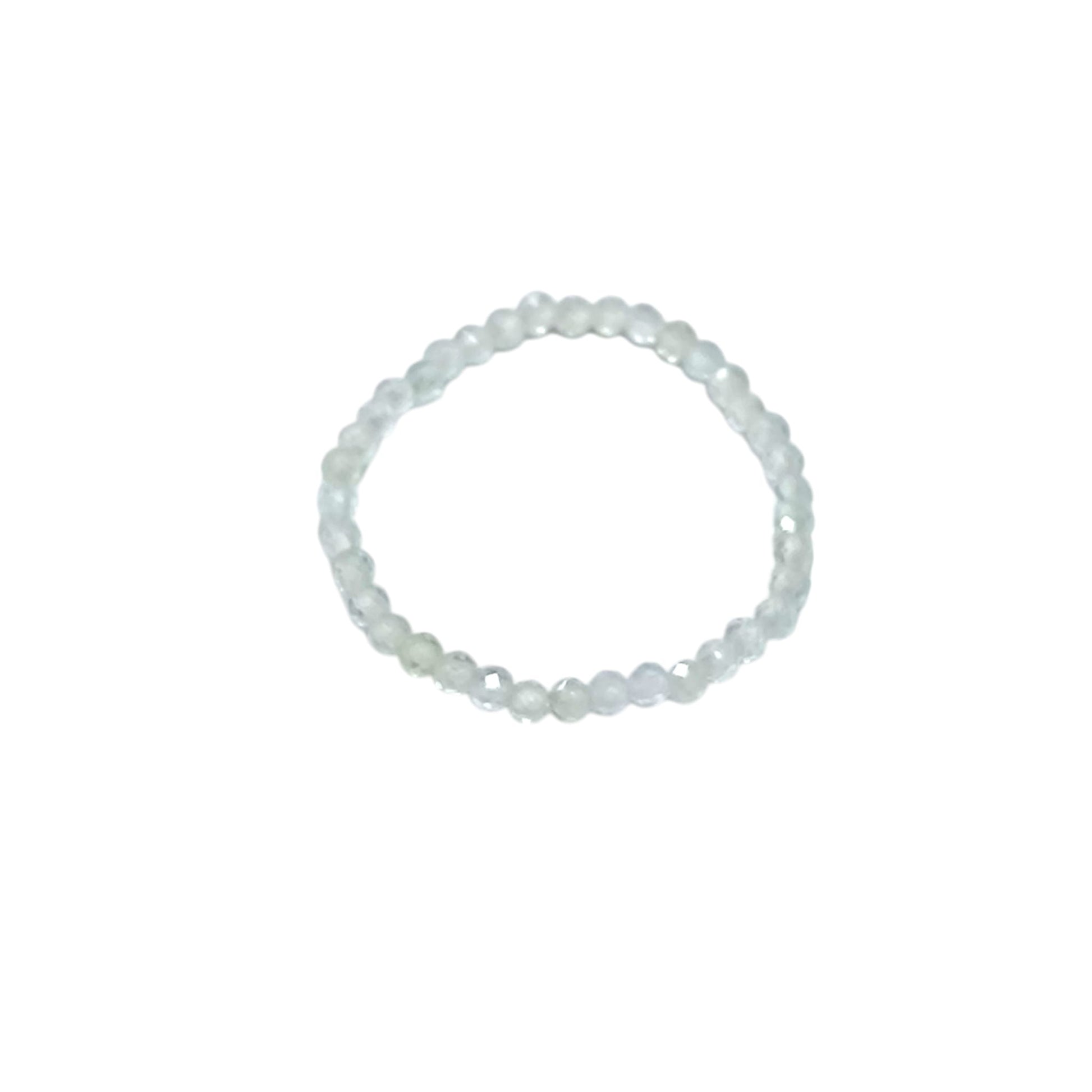 Paquete 3 Anillos Elastico Piedra Natural Cuarzo Limon 2 mm Facetado