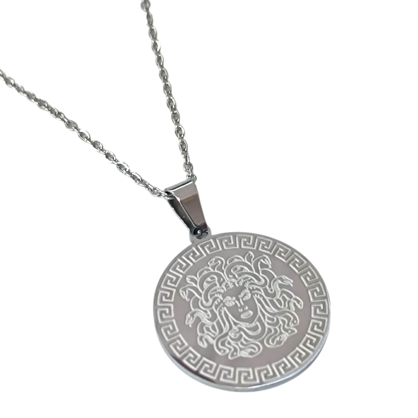 600103610-01  Collar Acero Medusa Cadena 40+5 Cms