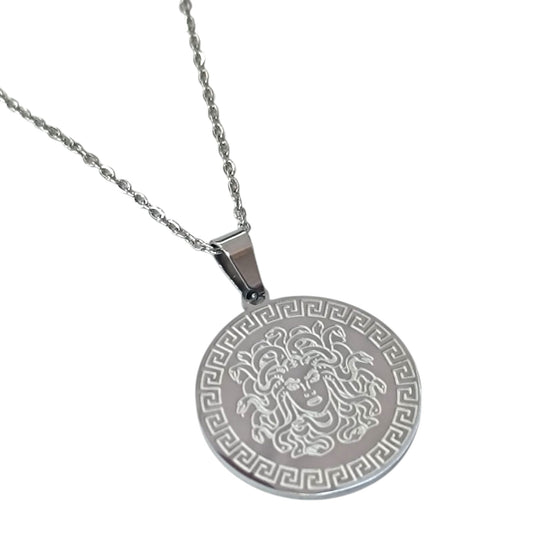 600103610-01  Collar Acero Medusa Cadena 40+5 Cms