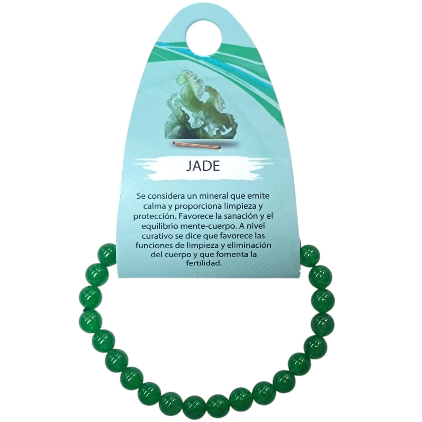 Pulsera Piedra Natural Jade Verde 6 mm Ref: 600604222