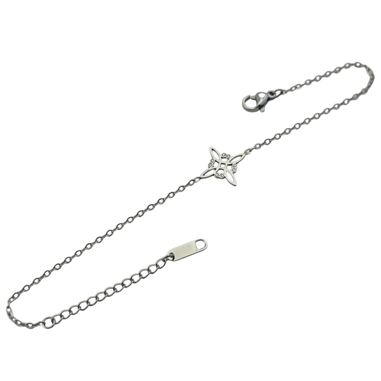 Pulsera Acero Con Dije Nudo De Bruja Largo 18cms Aprox Ref: 600104447-03