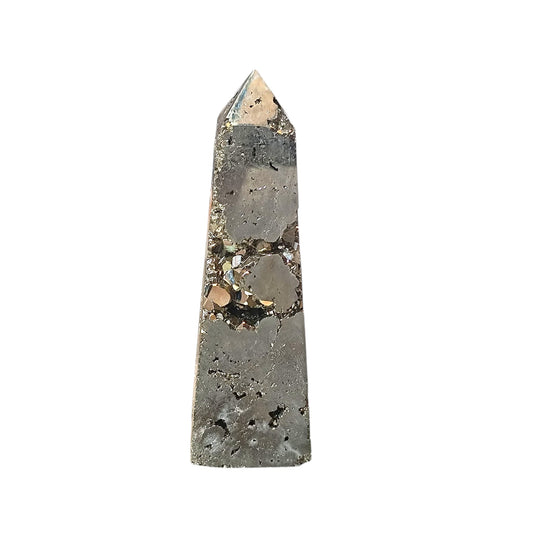 Obelisco De 6 cm Aprox Piedra Pirita 105 gramos Aprox