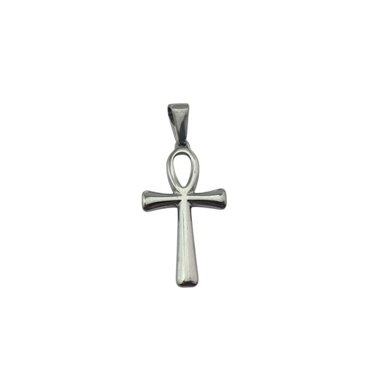 600103449-12 Colgante Acero Cruz De Ankh 30 mm - stonez