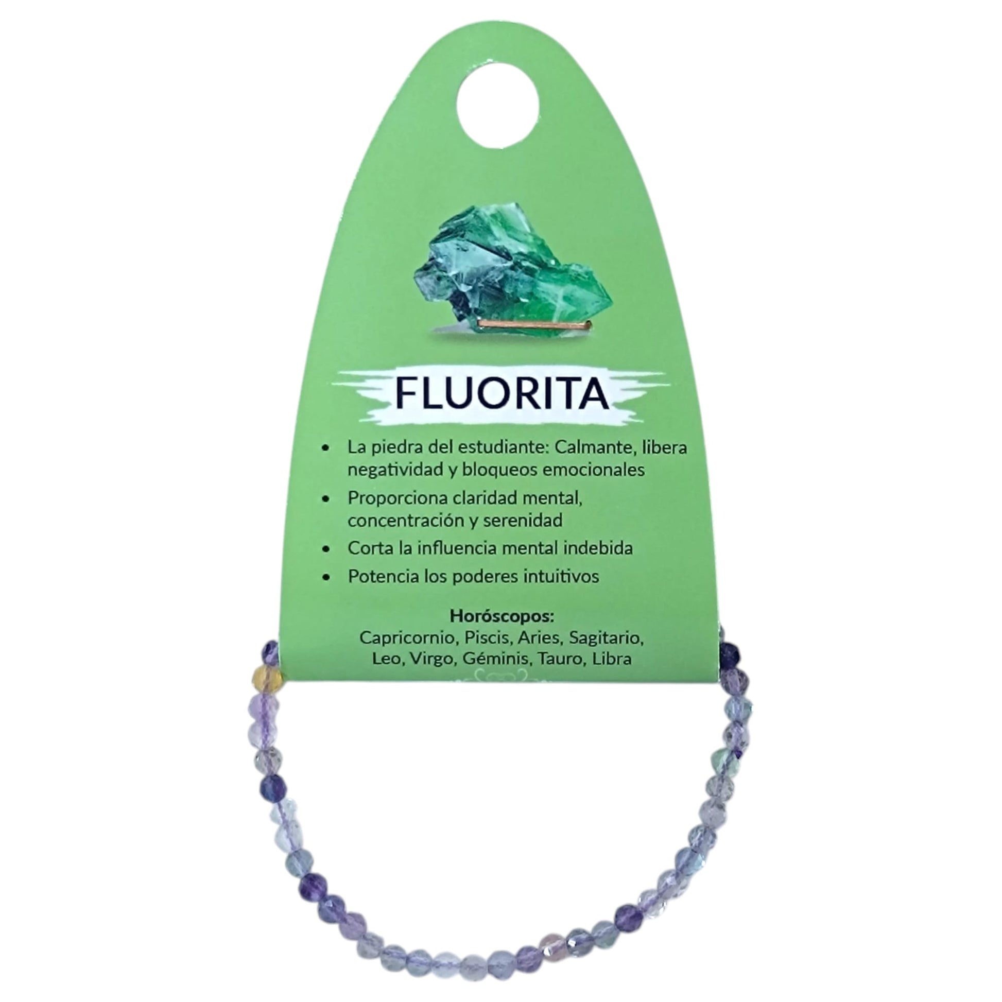 Pulsera Facetada Infantil Fluorita 3 mm 15,5 Cms Aprox 600604268