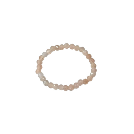 Paquete 3 Anillos Elastico Piedra Natural Piedra Sol 2 mm Facetado