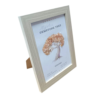 Cuadro Decoracion Arbol Con Minerales Chips Piedra Citrino 21x15 Cms Ref: 600104521