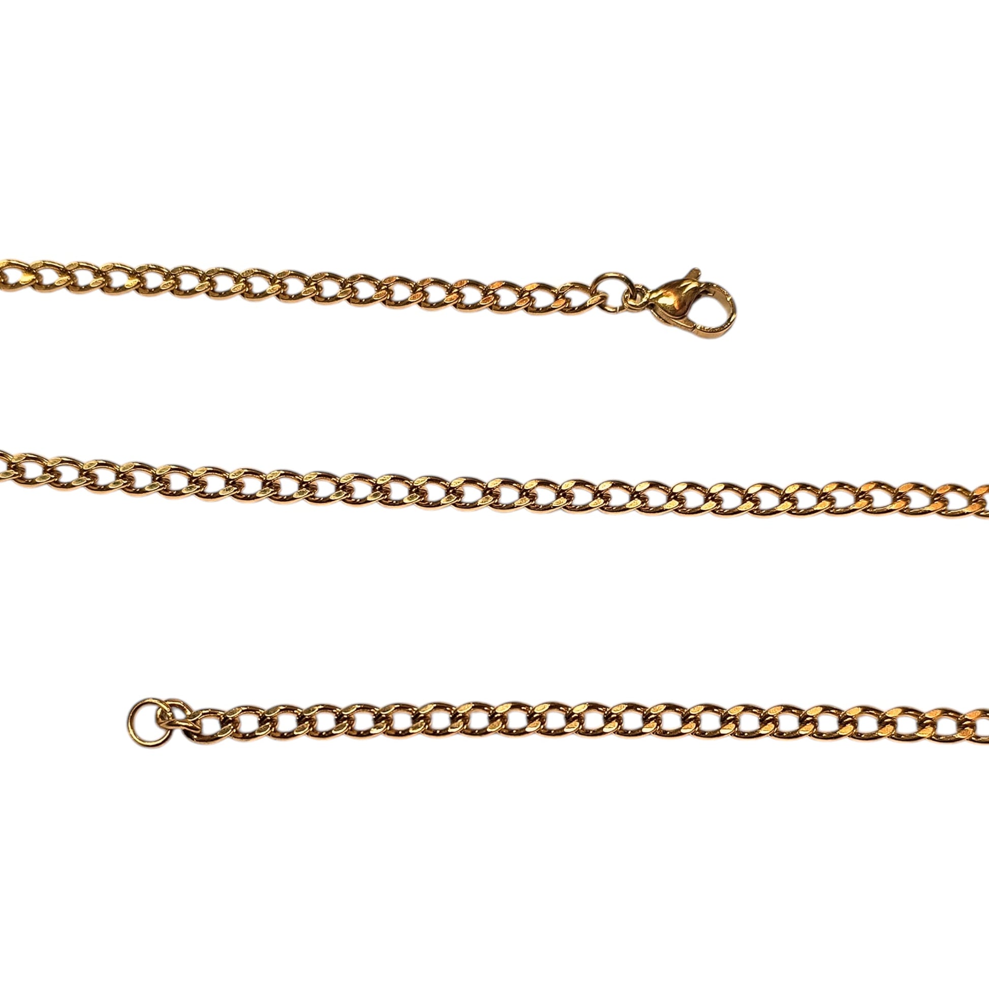Cadena Acero Dorado 50 CMS Grosor 3,5X2 mm Aprox 600103595 BS40 - stonez