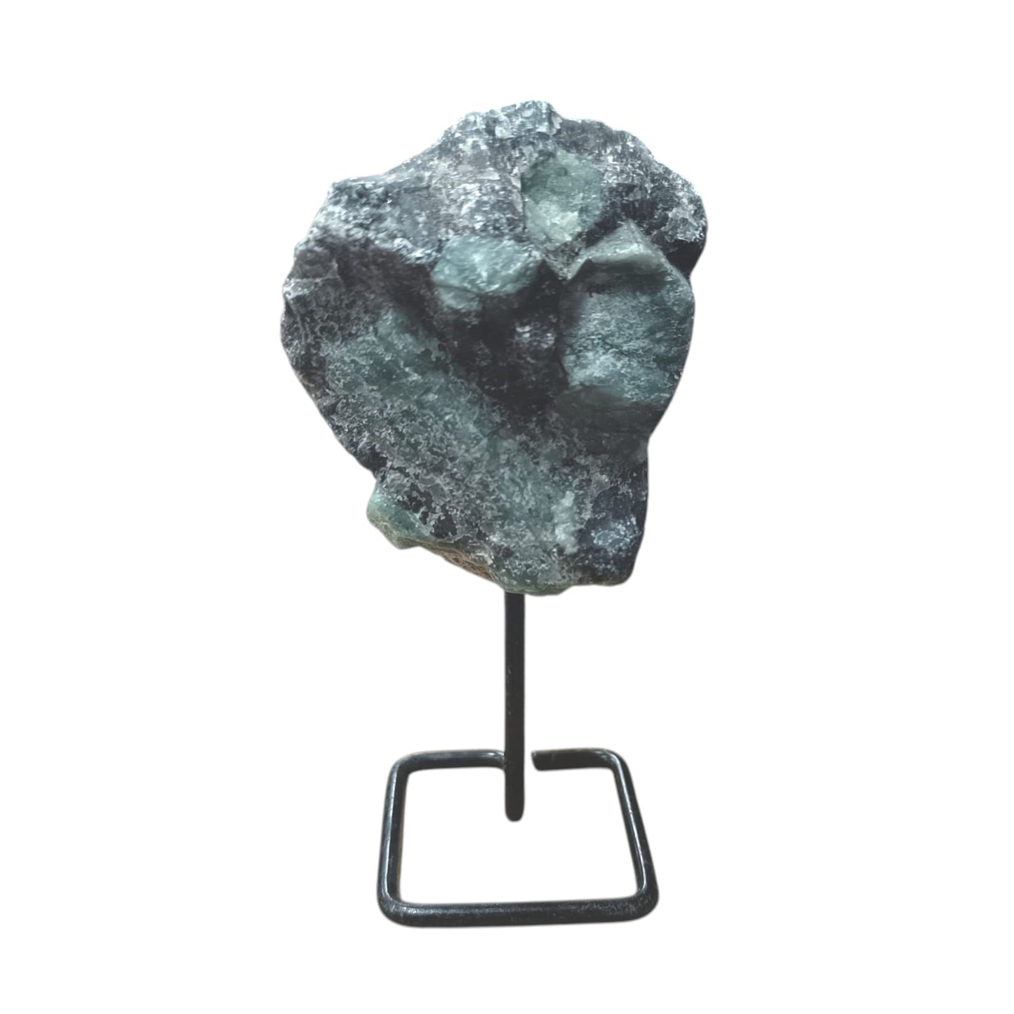 Piedra Natural Esmeralda Con Base De Metal Altura 10 Cms Aprox (La Pieza Puede Ser Ligeramente Diferente A La Foto) Ref: 401004229