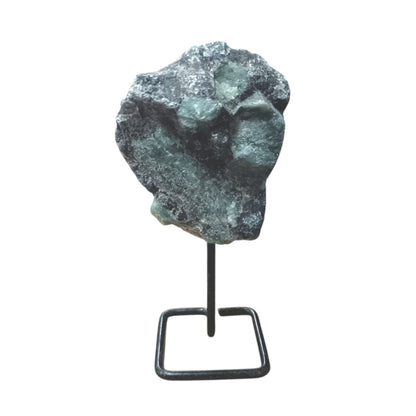 Piedra Natural Esmeralda Con Base De Metal Altura 10 Cms Aprox (La Pieza Puede Ser Ligeramente Diferente A La Foto) Ref: 401004229