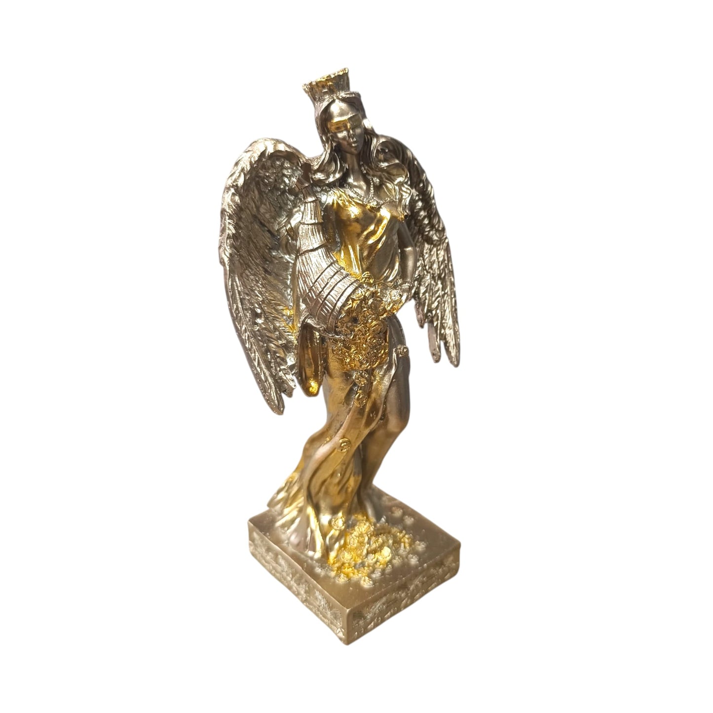 FIgura Diosa De La Fortuna Con Alas 20 Cms Aprox Color Dorado 600102138