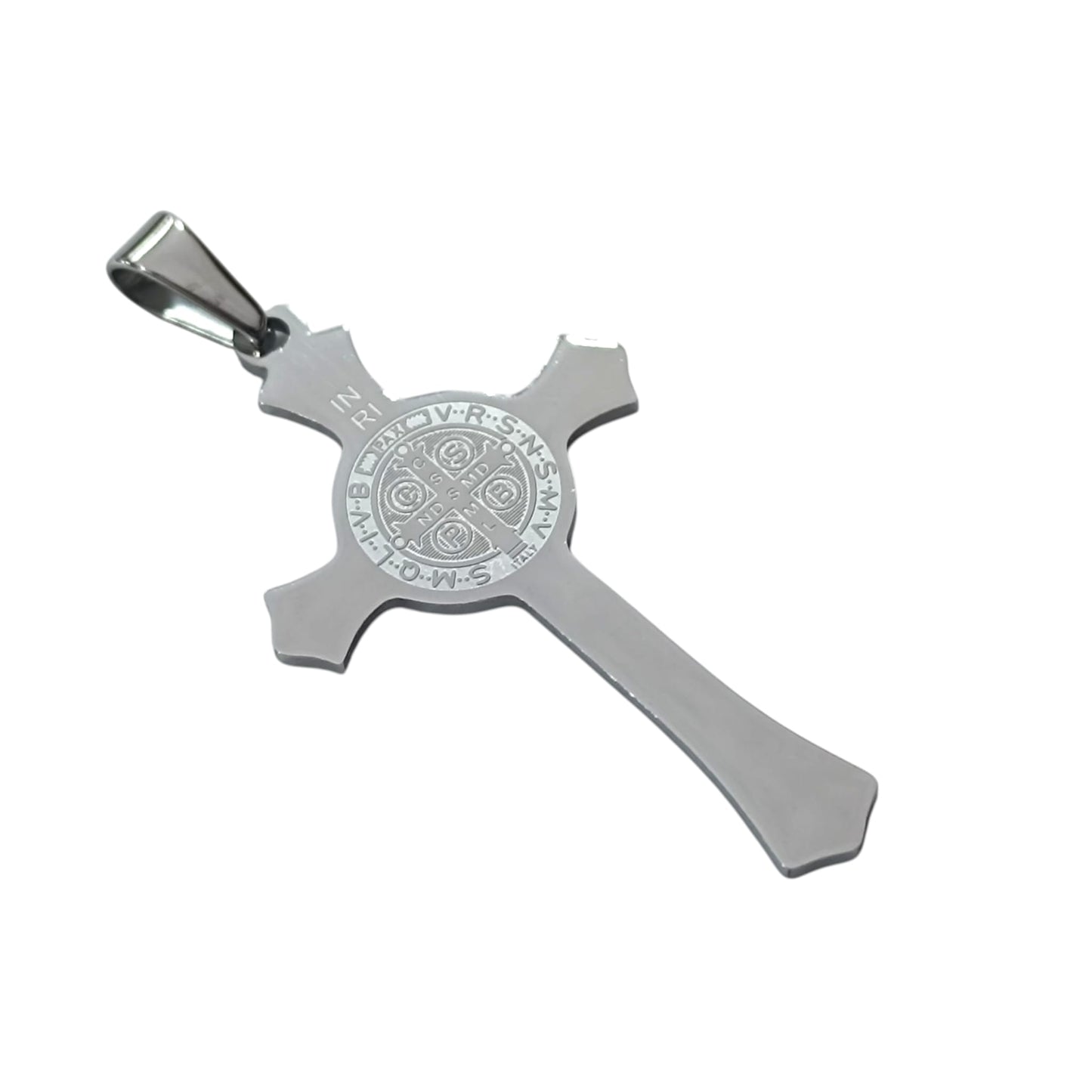 600103451-08 Colgante Acero Dorado Cruz San Benito 50 mm