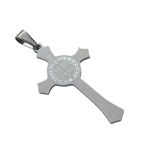 600103451-08 Colgante Acero Dorado Cruz San Benito 50 mm