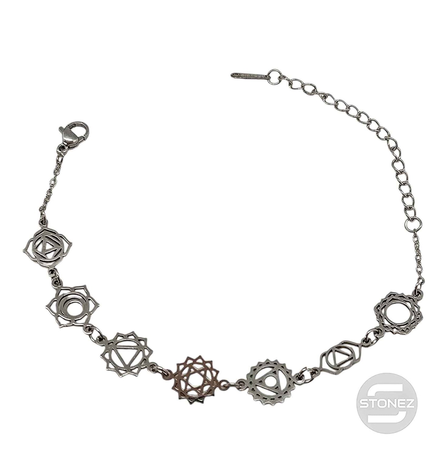 Pulsera Acero Simbolos Chakras