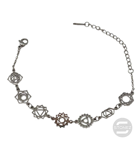 Pulsera Acero Simbolos Chakras